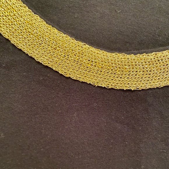 Michael Kors cap sleeve top with gold detail XS - Picture 2 of 5